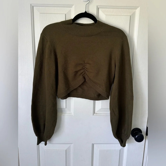 Sachin & Babi Mara Knit Long Sleeve Cropped Shirt. Size Large. - Picture 4 of 8